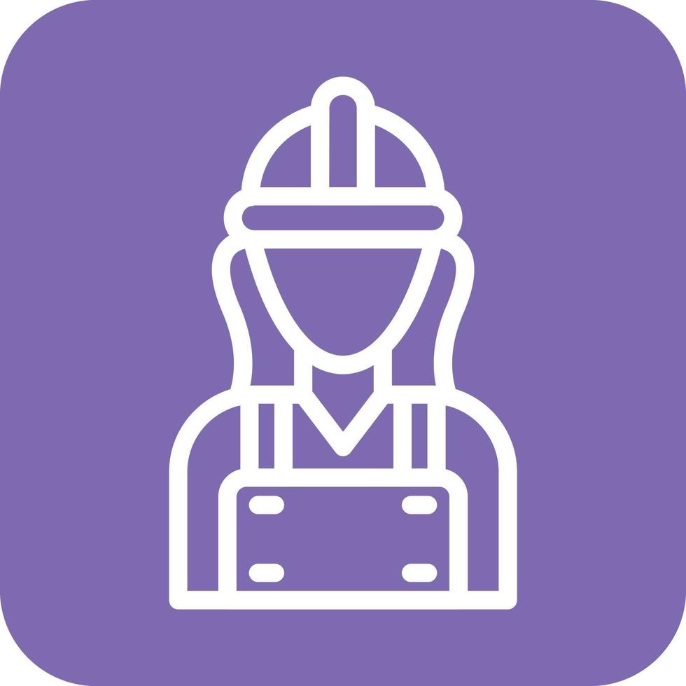 Lady Worker Icon Vector Design