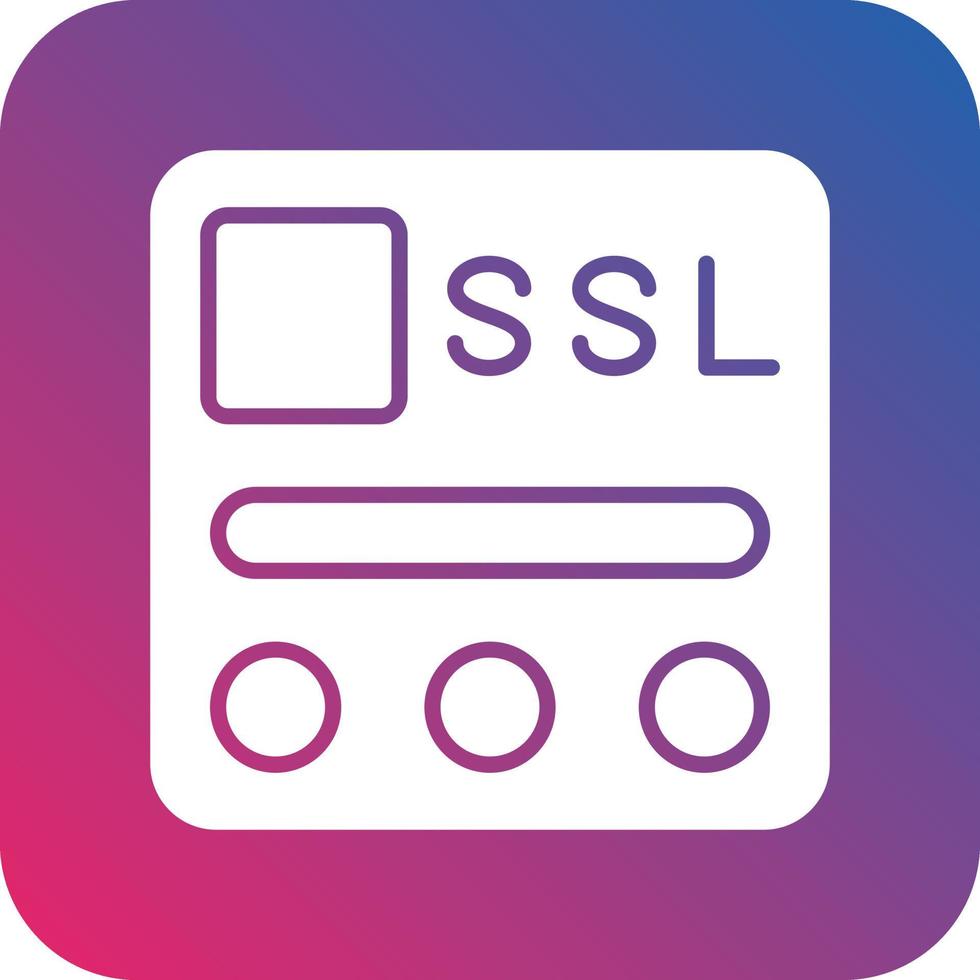 ssl archivo icono vector diseño