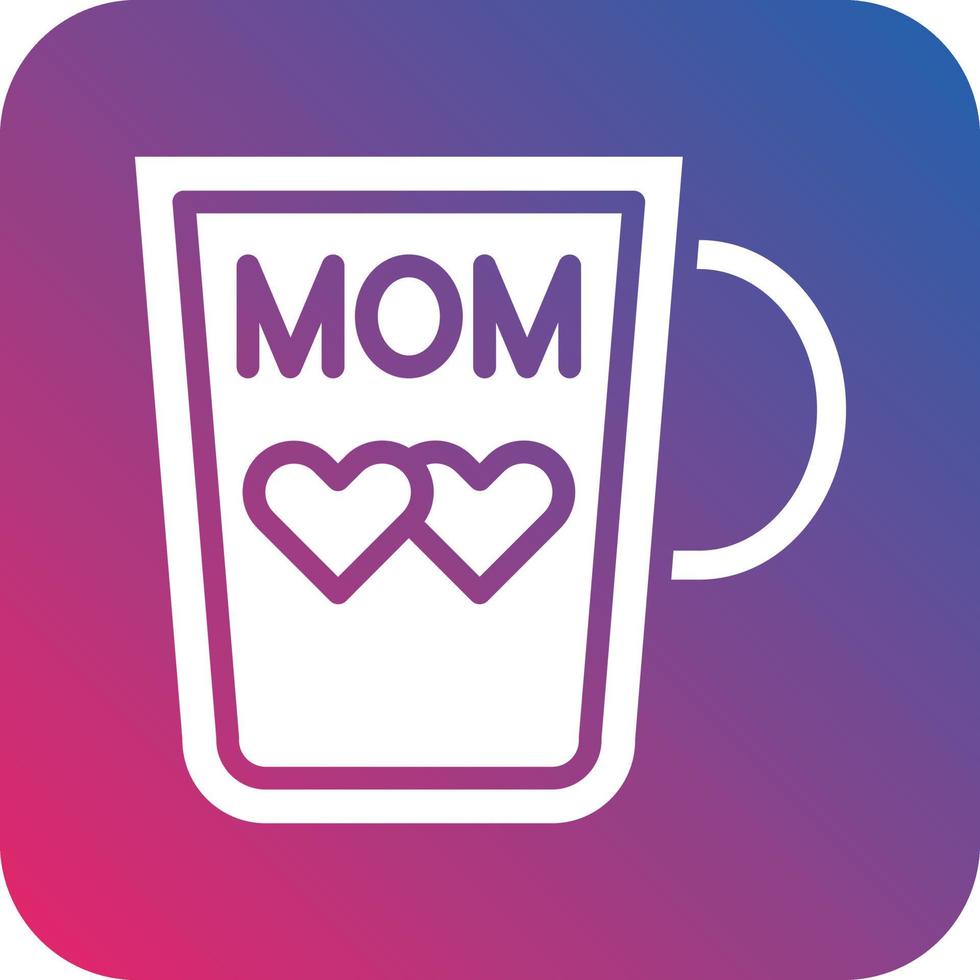 MOM Mug Icon Vector Design