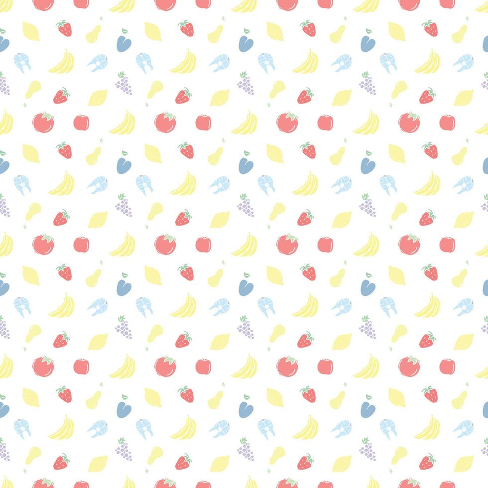 Seamless pattern with food icons. doodle food pattern. Food background vector