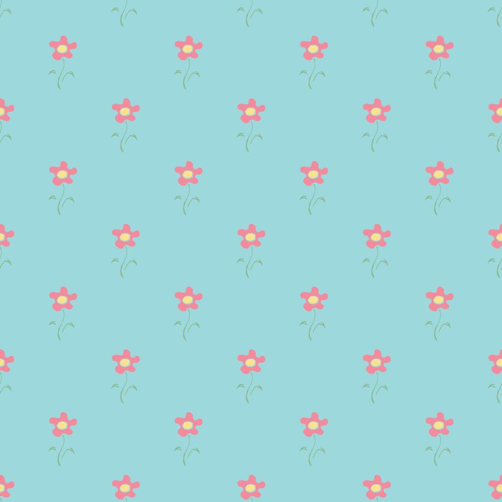 Seamless floral pattern. Doodle background with flowers. Spring pattern vector