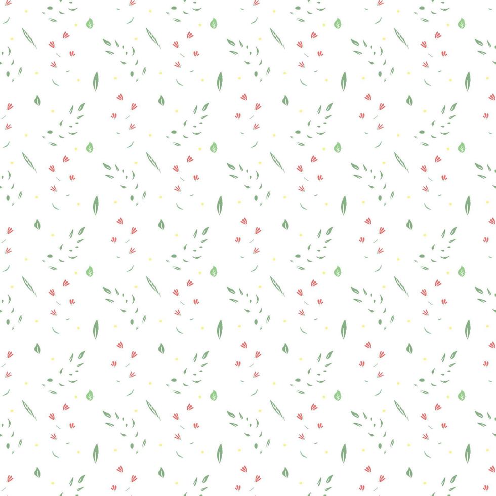 Seamless floral pattern. Doodle background with flowers. Spring pattern vector