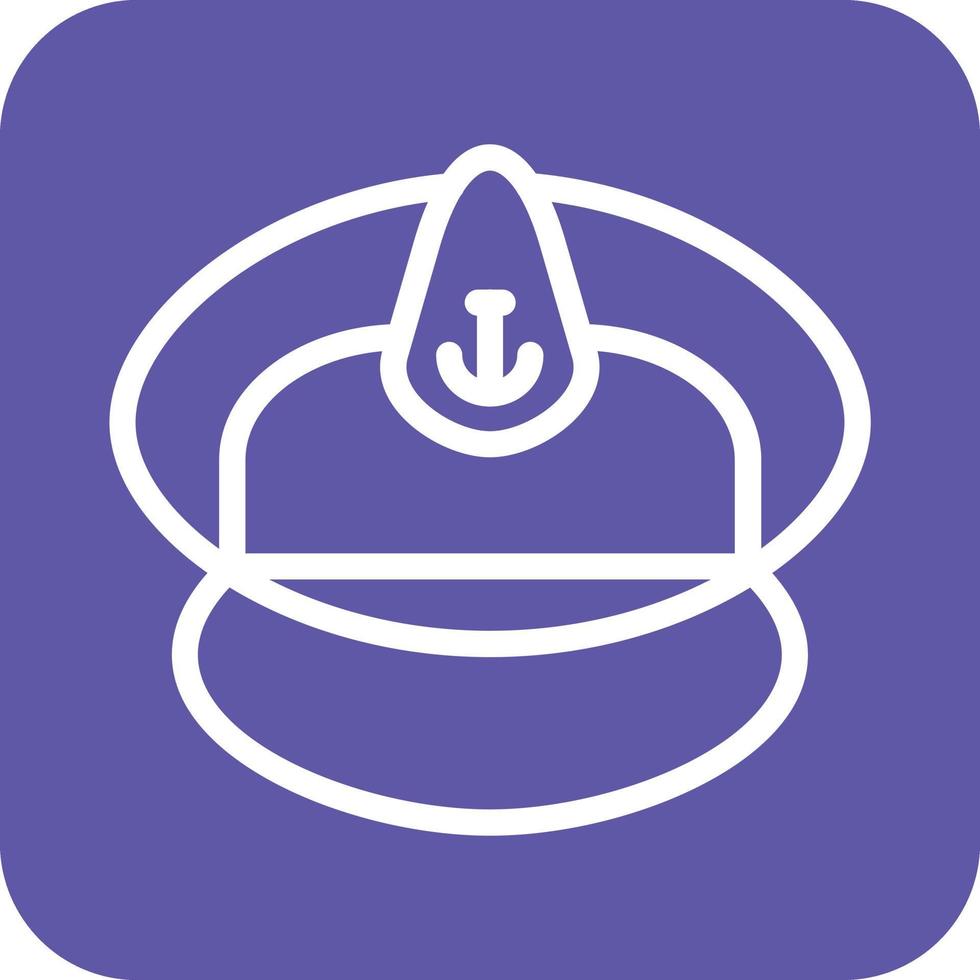 Captain Cap Icon Vector Design