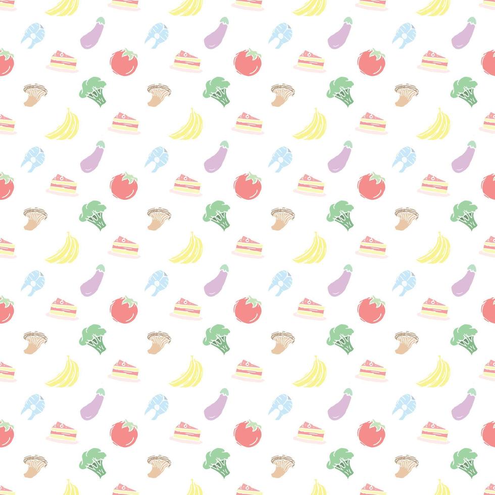 Seamless pattern with food icons. doodle food pattern. Food background vector
