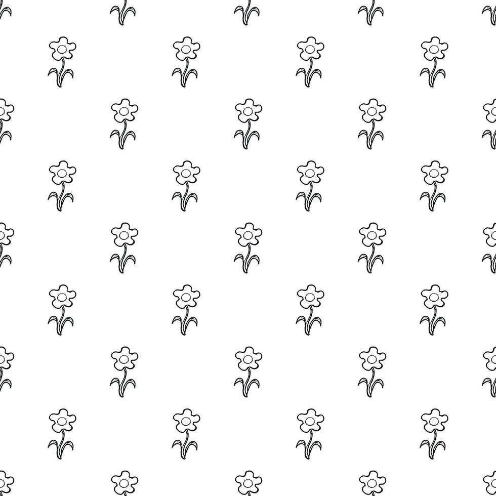 Seamless floral pattern. Doodle background with flowers. Spring pattern vector