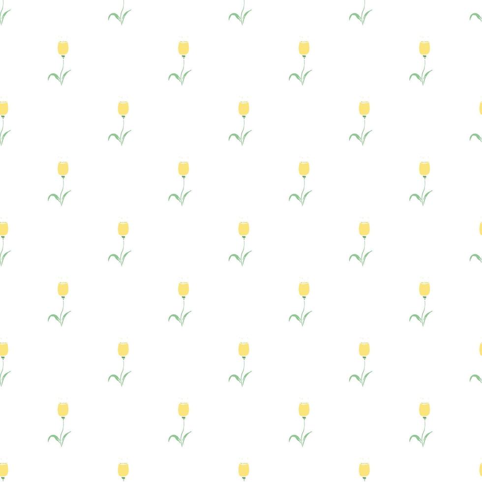 Seamless floral pattern. Doodle background with flowers. Spring pattern vector