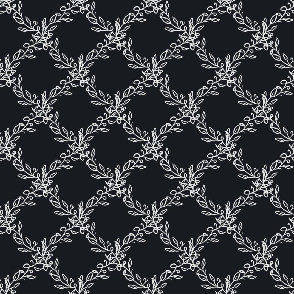 Seamless floral pattern. Doodle background with flowers. Spring pattern vector