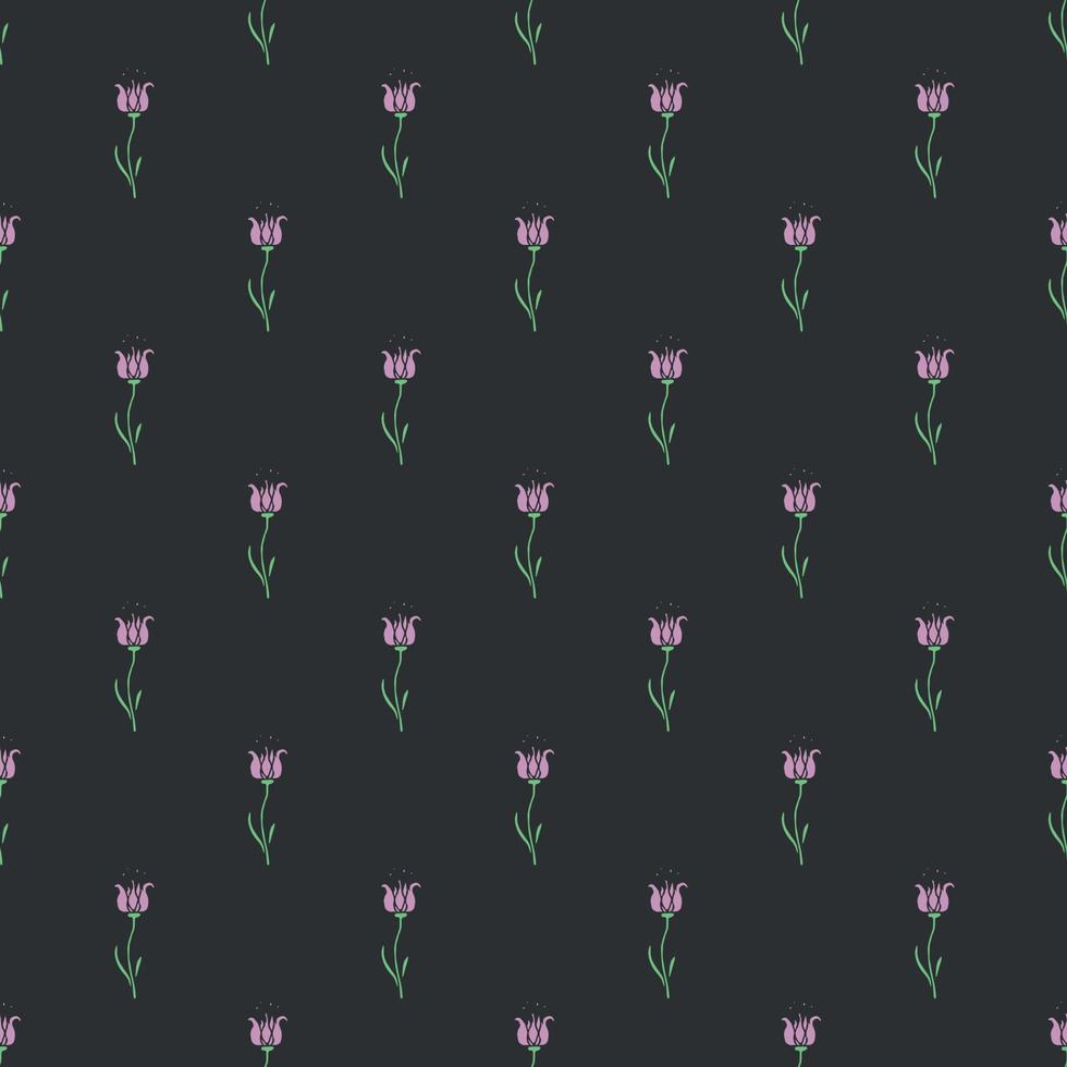 Seamless floral pattern. Doodle background with flowers. Spring pattern vector