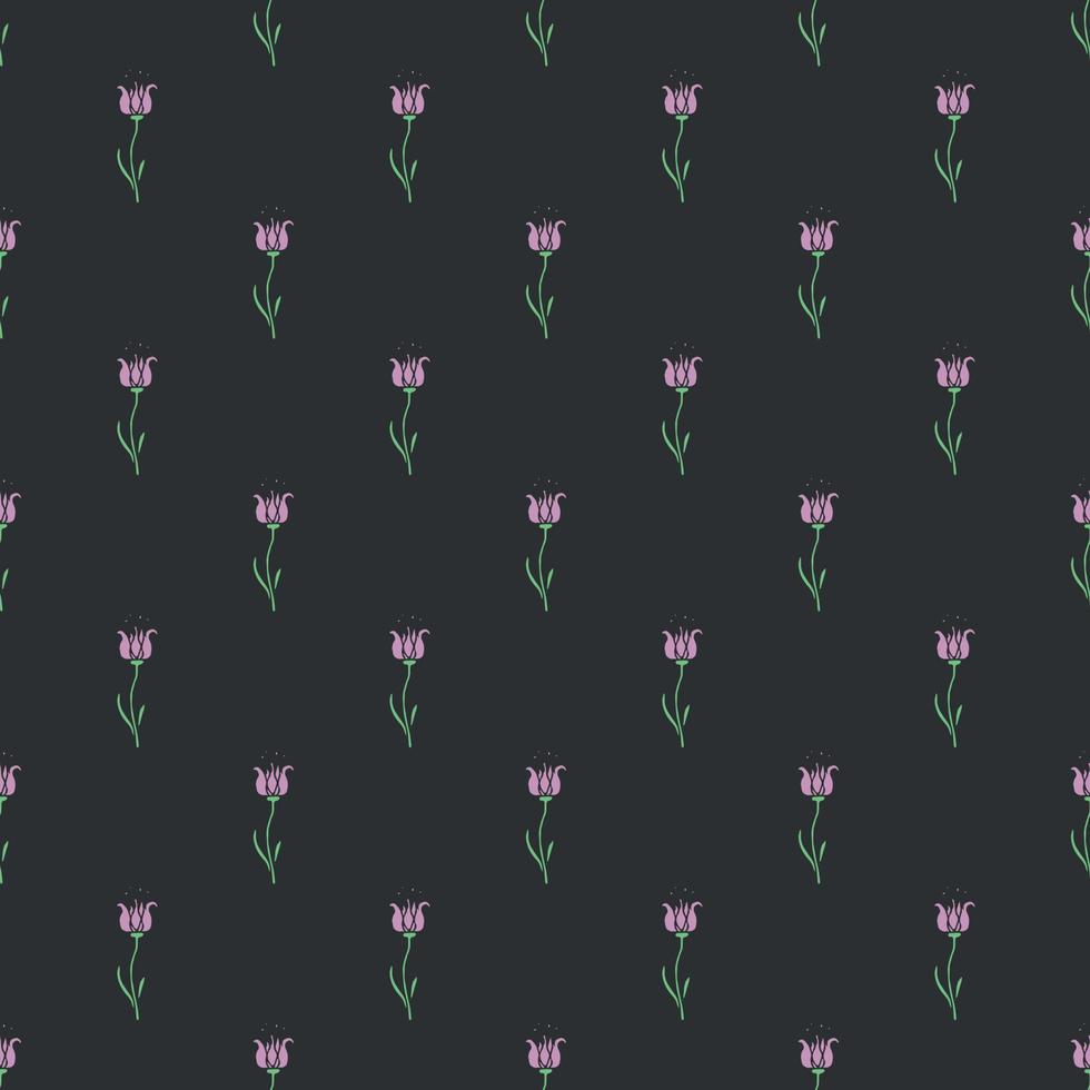 Seamless floral pattern. Doodle background with flowers. Spring pattern vector