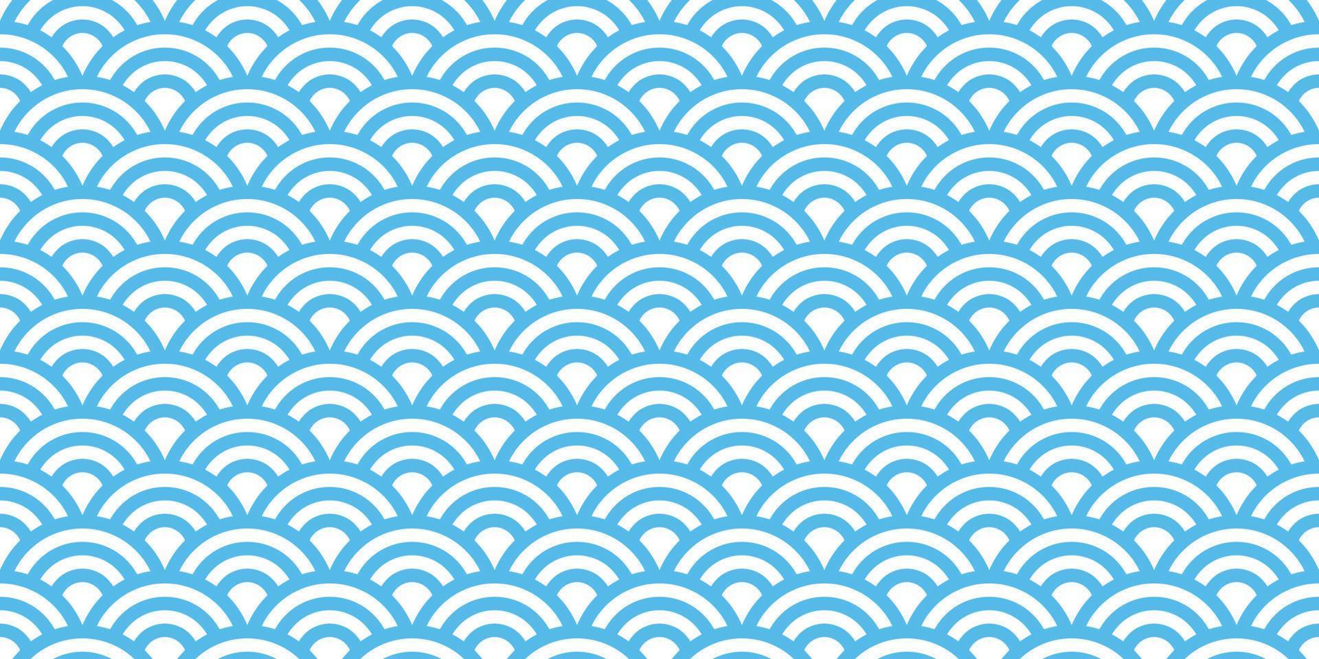 japan wave seamless pattern vector ocean line isolated wallpaper background blue