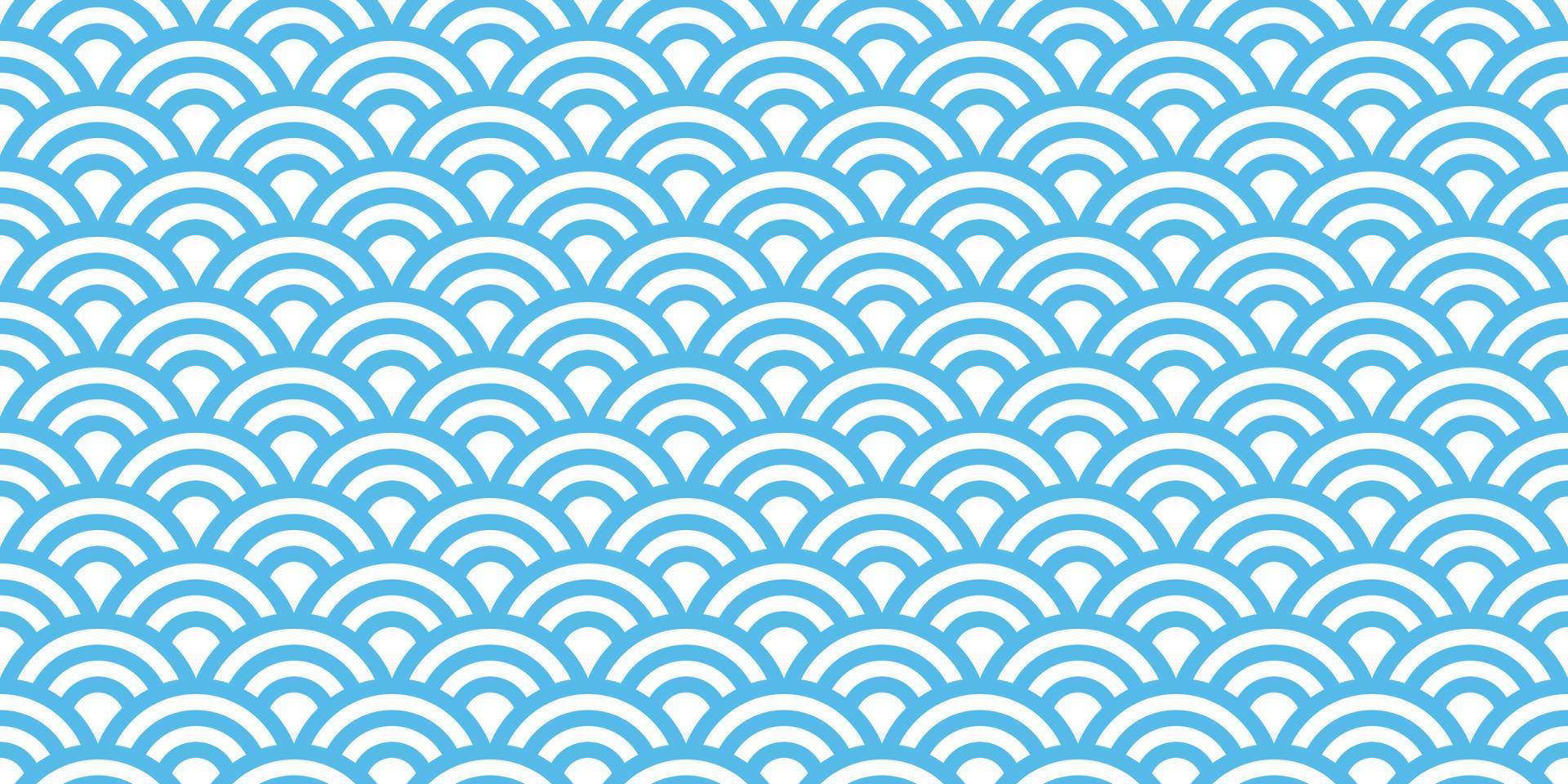 japan wave seamless pattern vector ocean line isolated wallpaper background blue