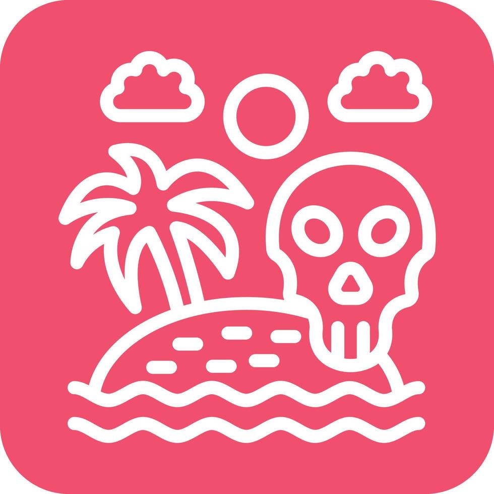 Skull Island Icon Vector Design