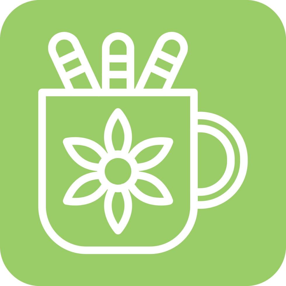 Pencil Cup Icon Vector Design
