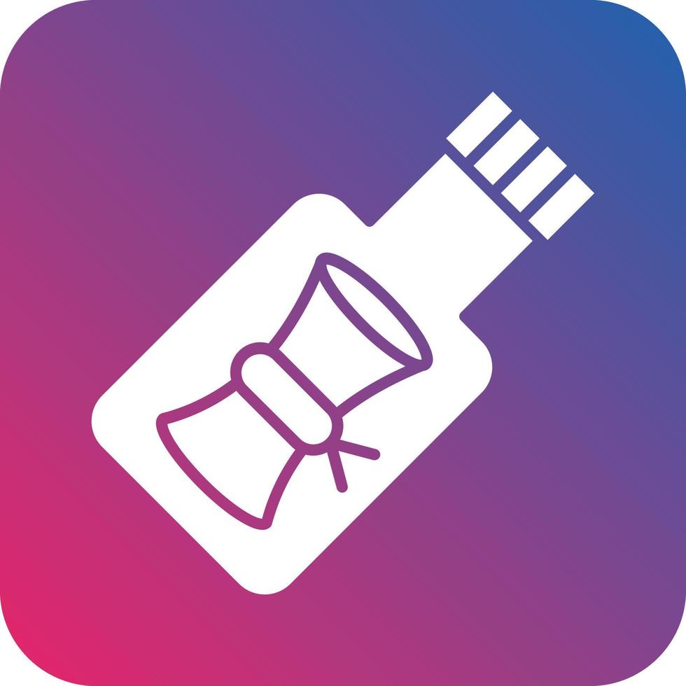 Message In A Bottle Icon Vector Design