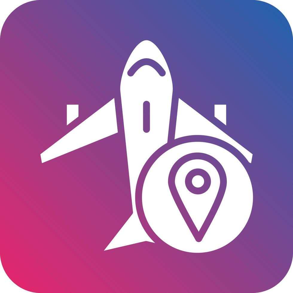 Flight Location Icon Vector Design