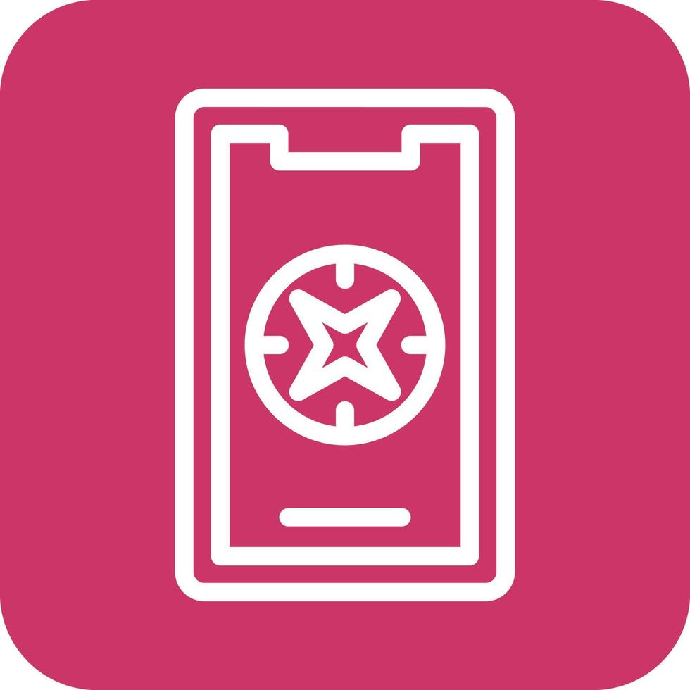 Mobile Compass Icon Vector Design