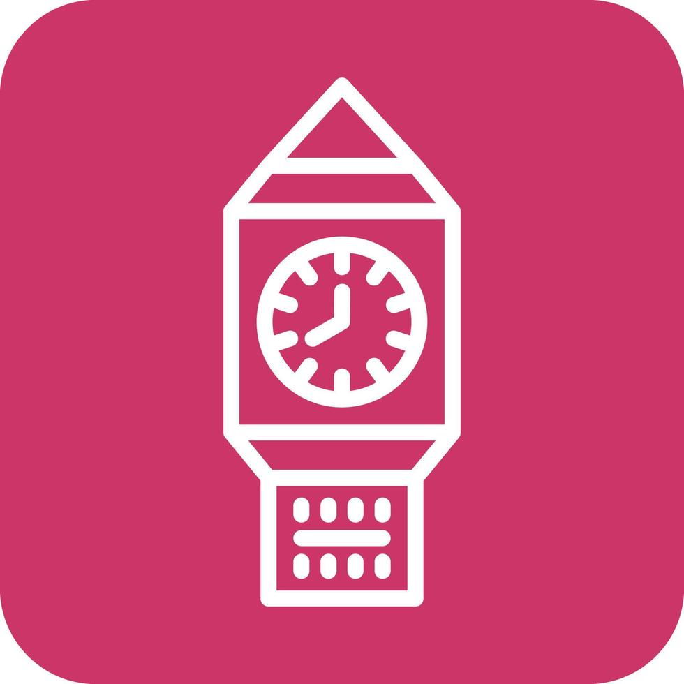Clock Tower Icon Vector Design