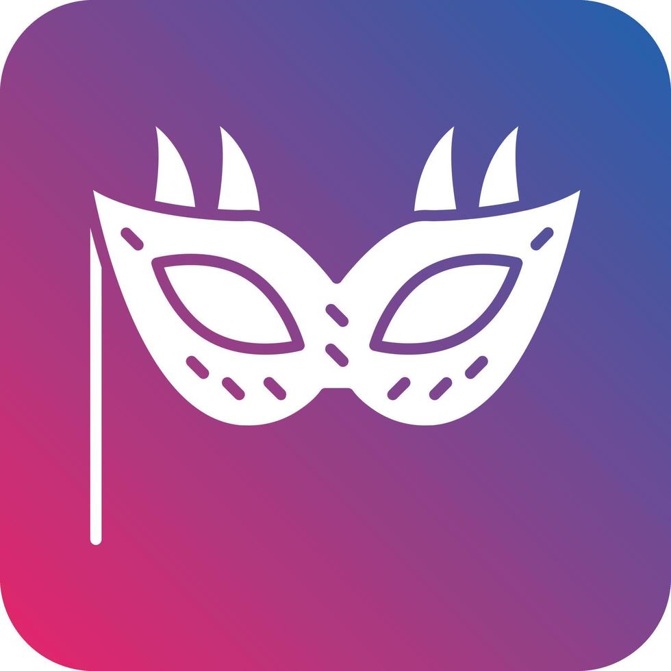 New Year Mask Icon Vector Design