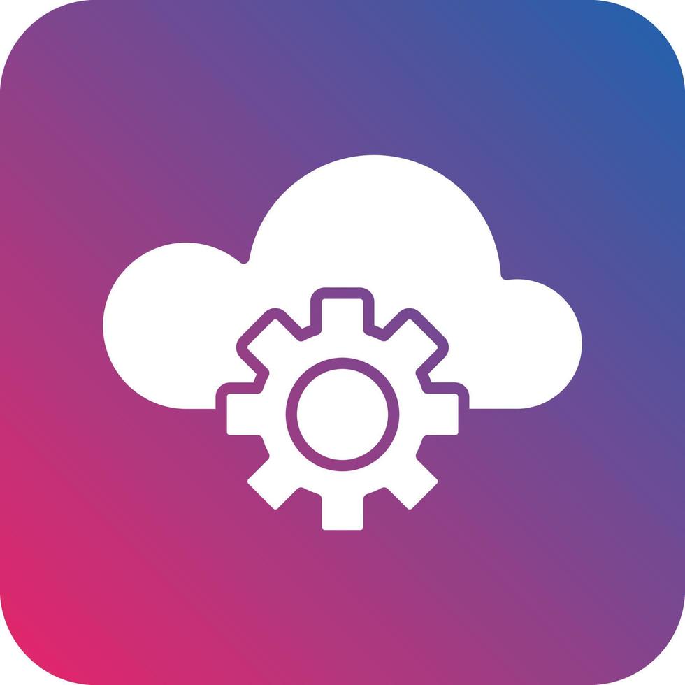 Cloud Settings Icon Vector Design