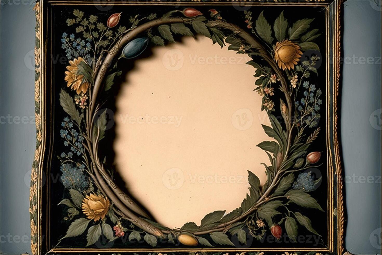 old masters floral frame. photo