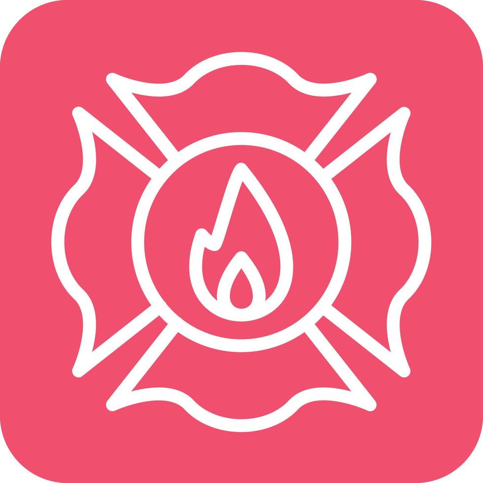 Firefighter Badge Icon Vector Design