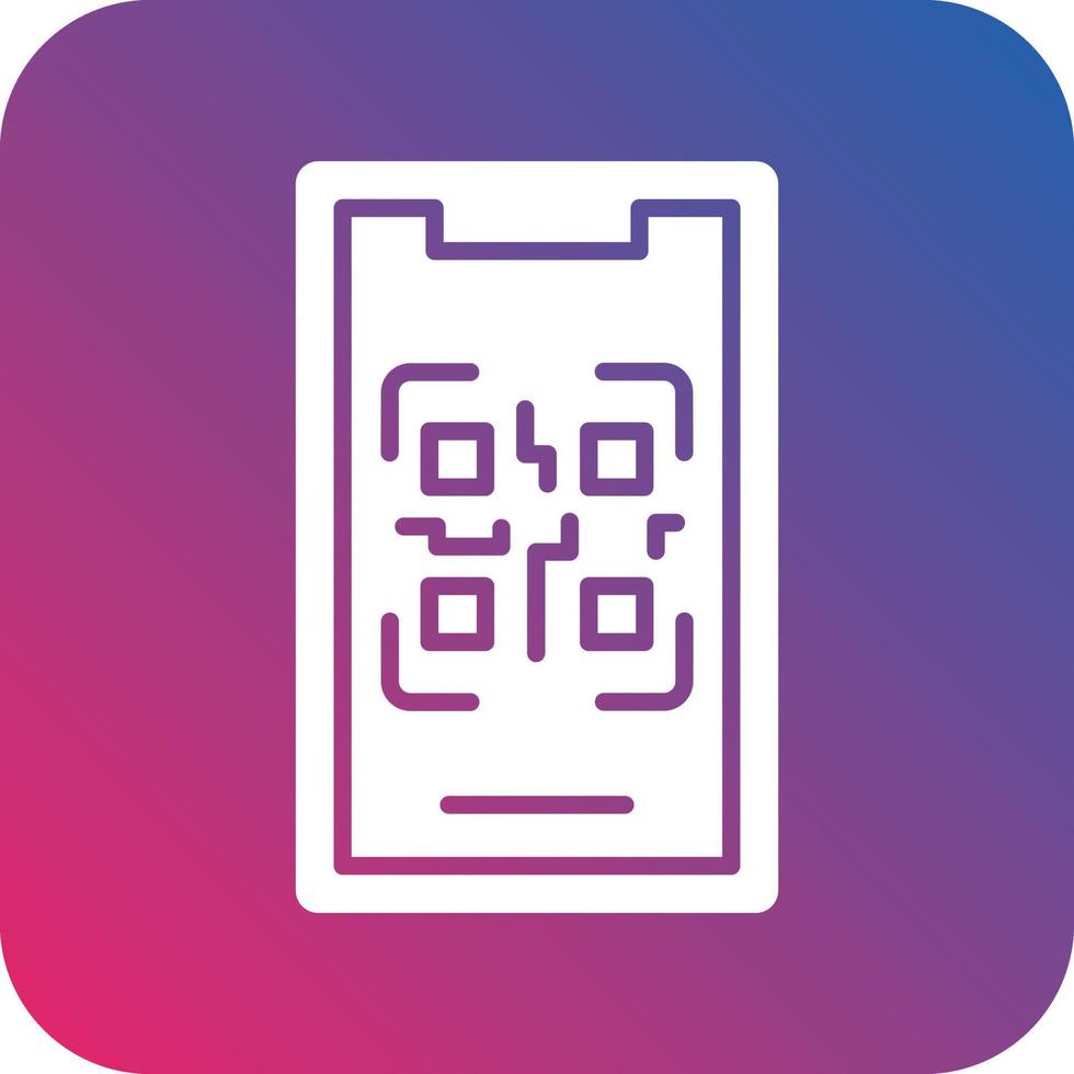 Mobile Qr Code Icon Vector Design
