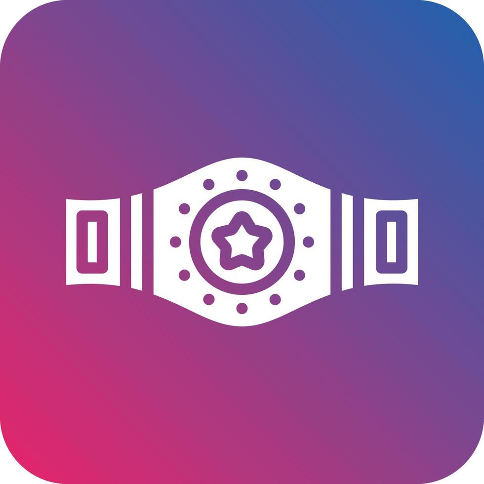 Champion Belt Icon Vector Design