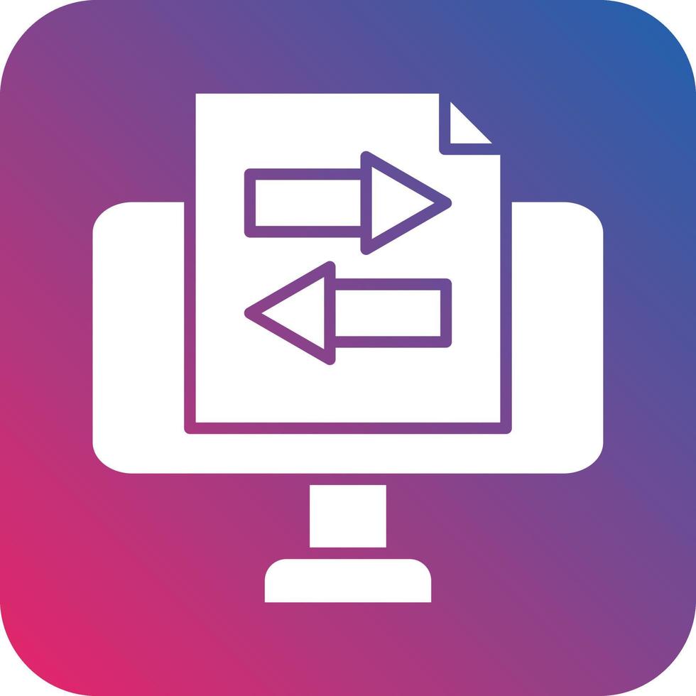 Online File Transfer Icon Vector Design