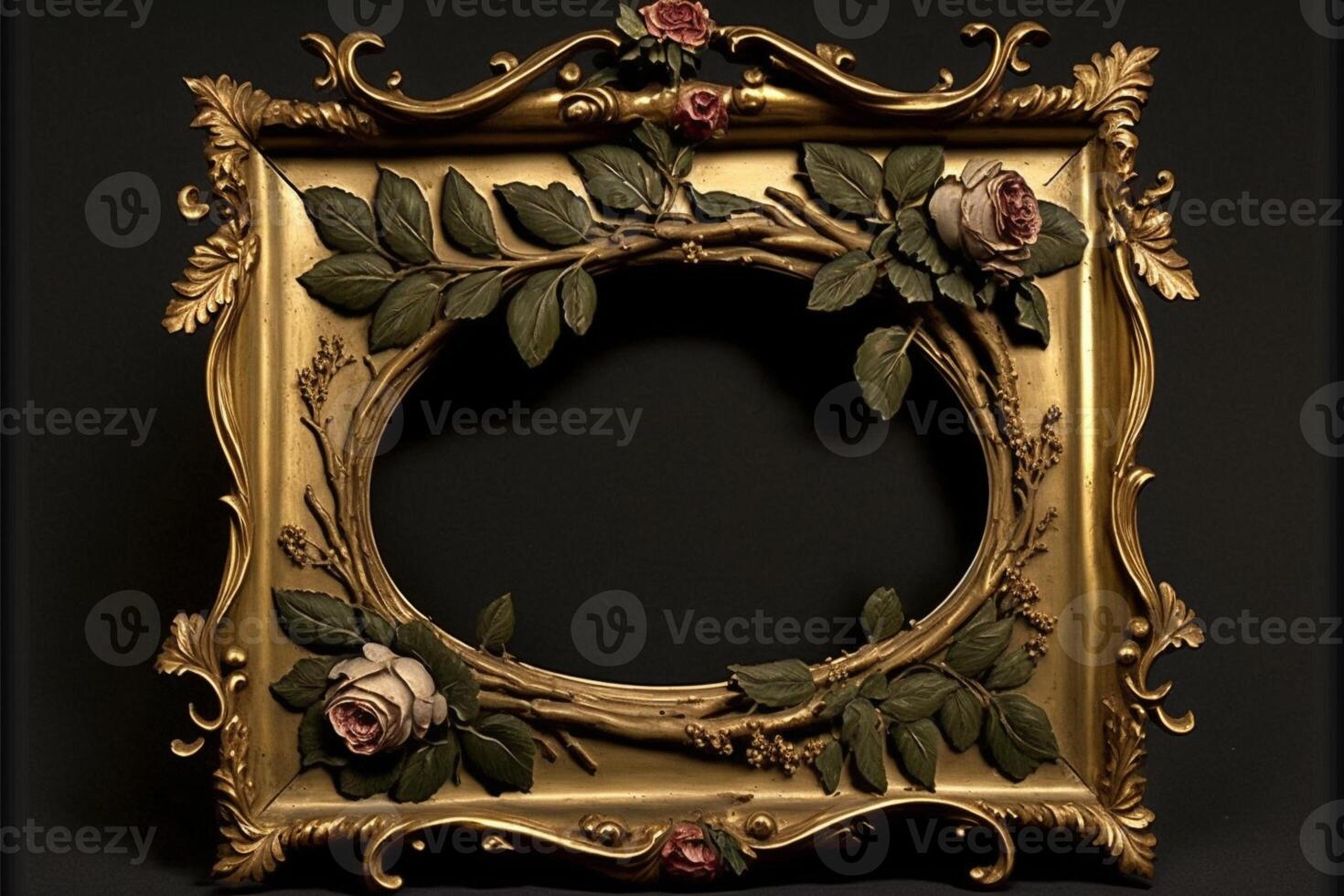 old masters floral frame. photo