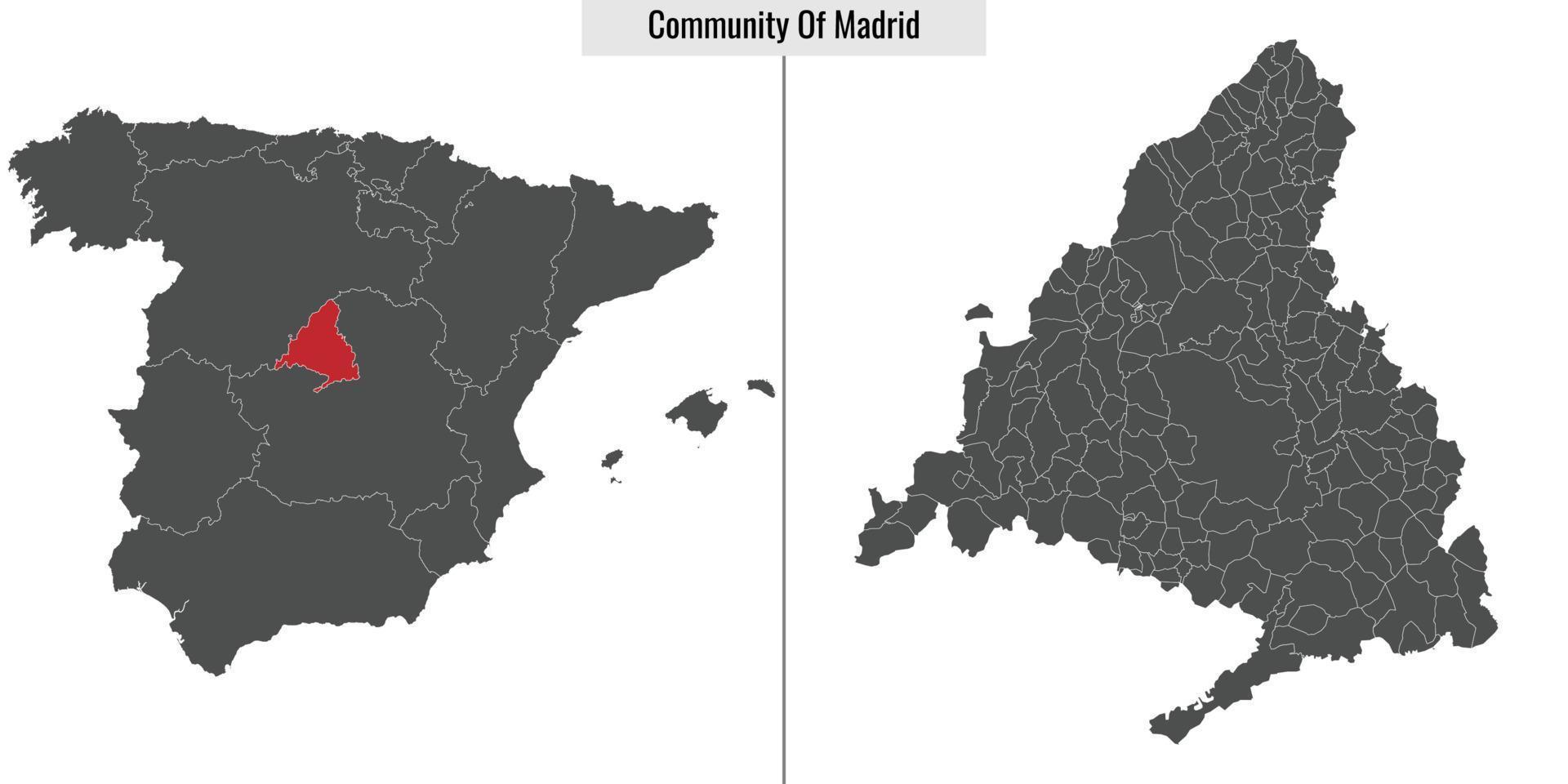 mapa región de España vector