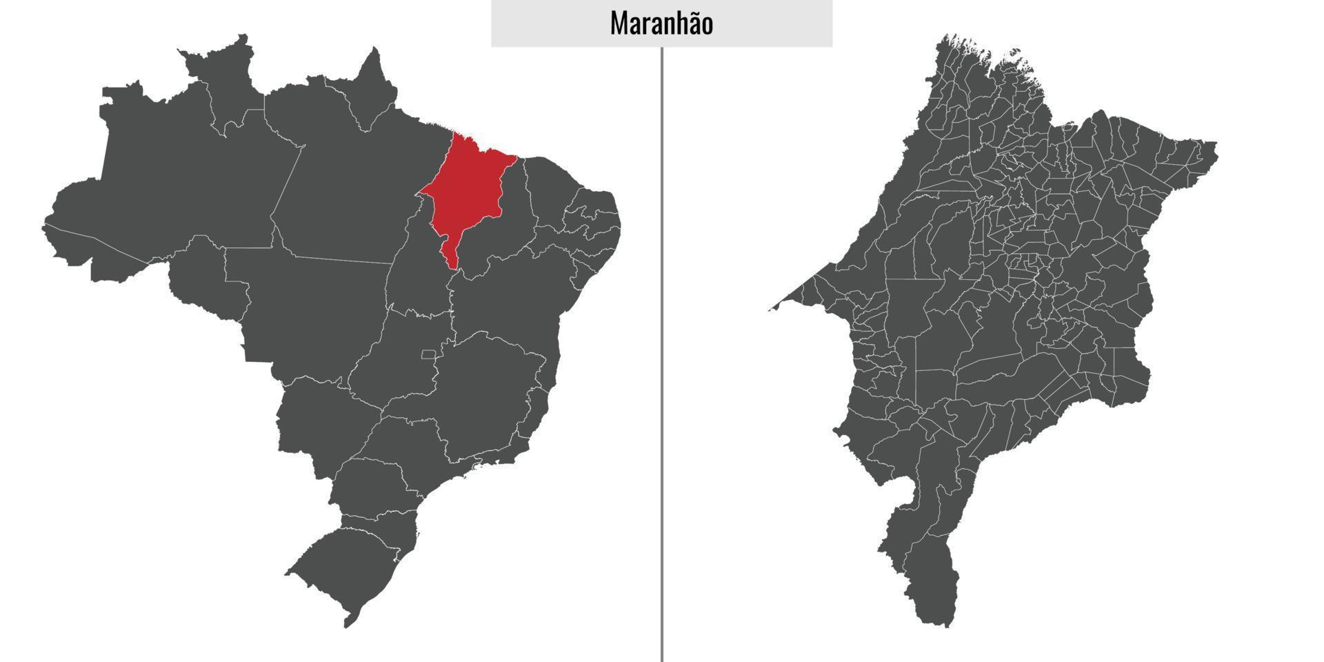 mapa estado de Brasil vector