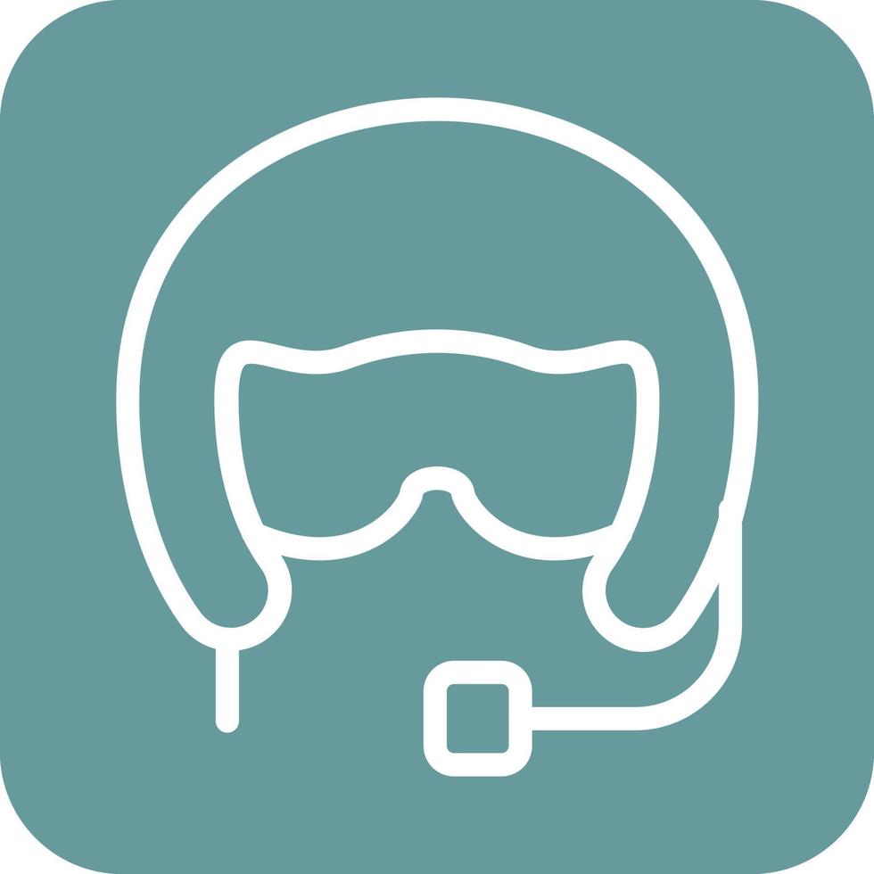 Pilot Helmet Icon Vector Design