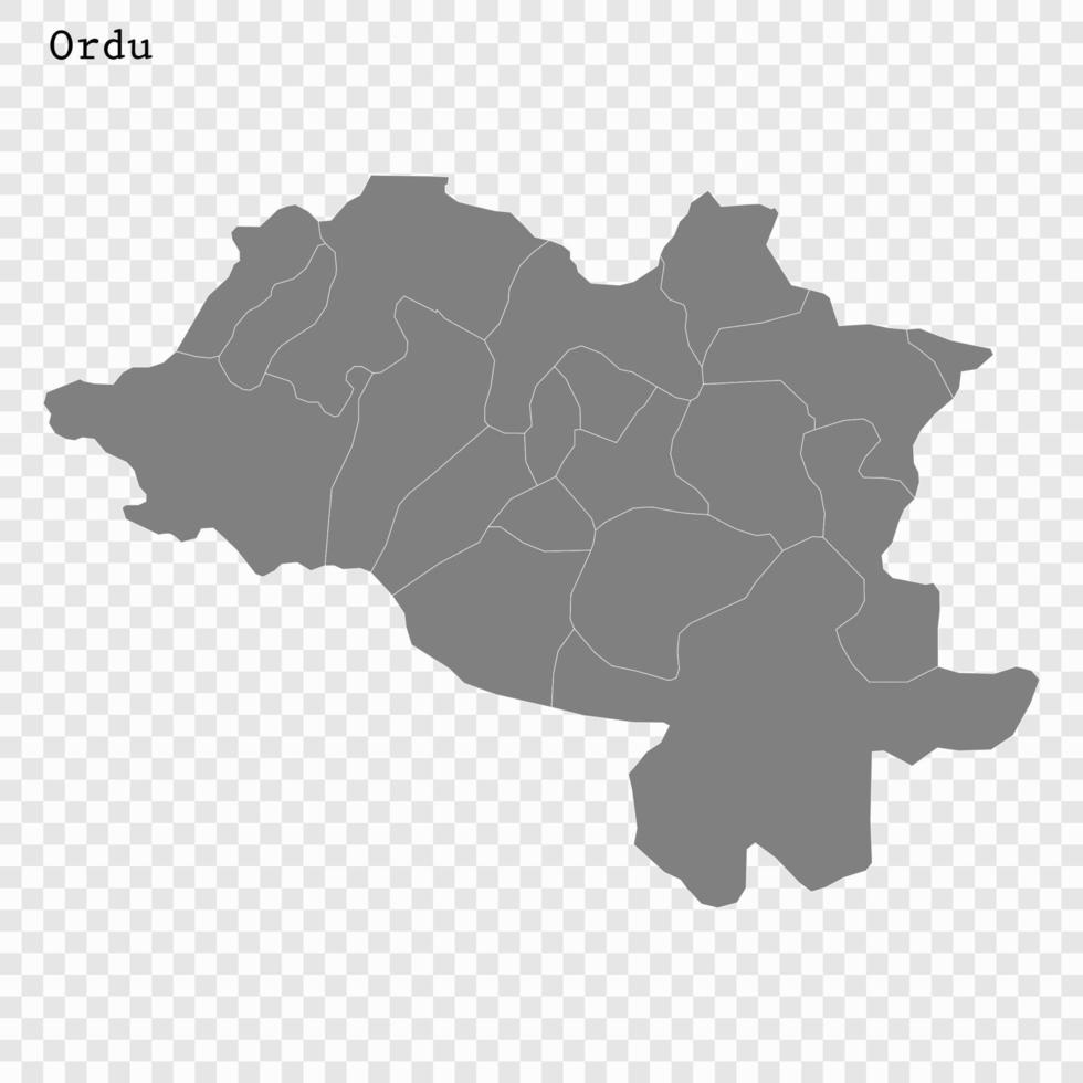 High Quality map is a province of Turkey vector