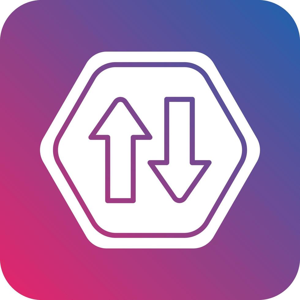 Two Way Icon Vector Design