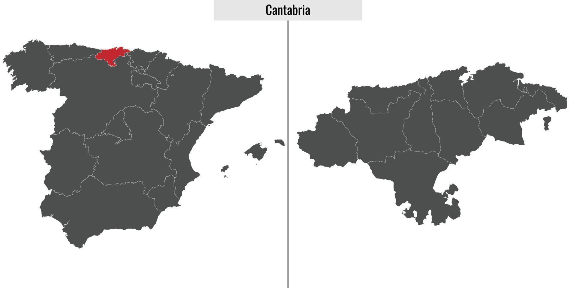 mapa región de España vector