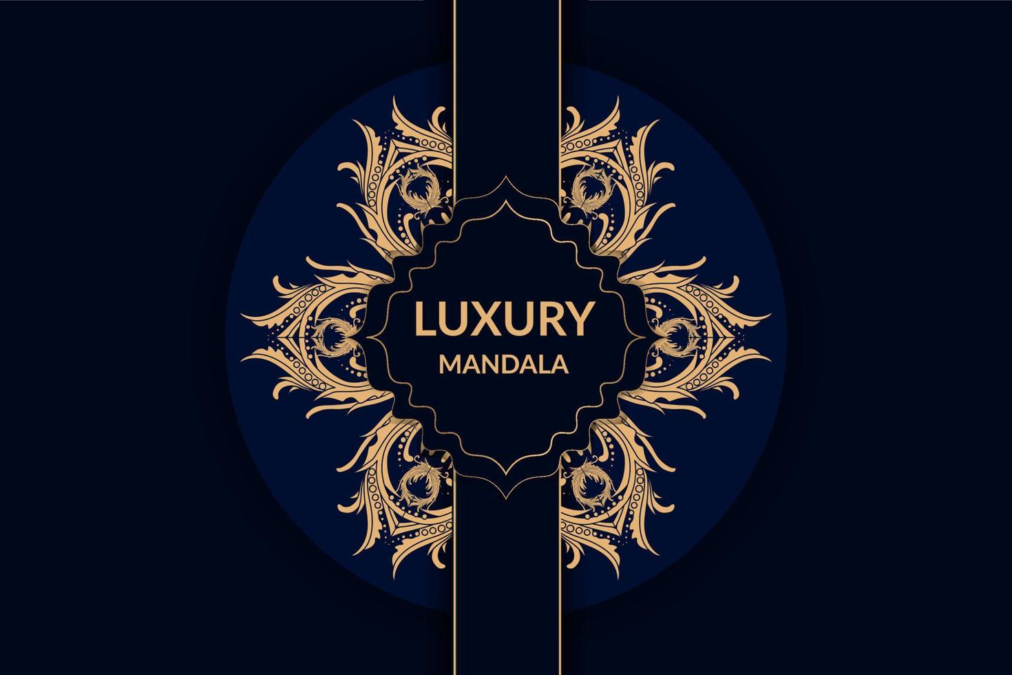 creativo lujo decorativo mandala fondo, elegancia mandala antecedentes con dorado arabesco modelo islámico este estilo vector