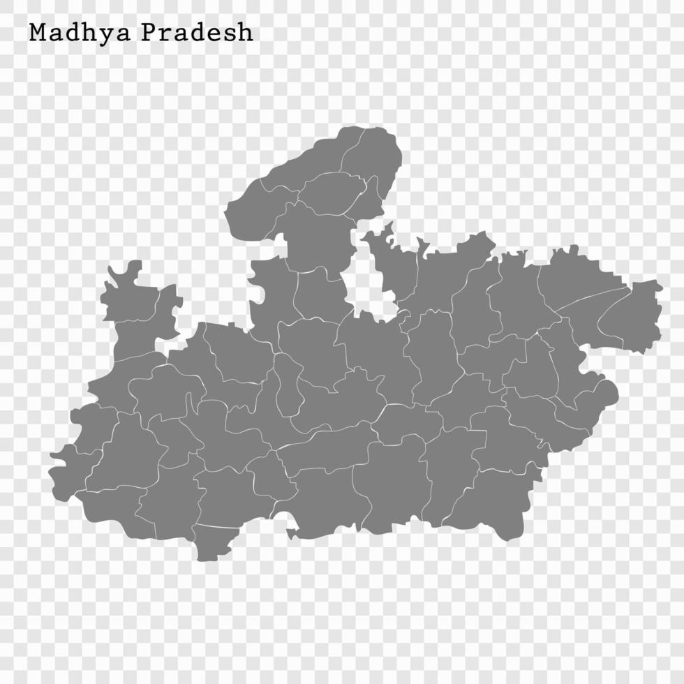 alto calidad mapa de estado de India vector
