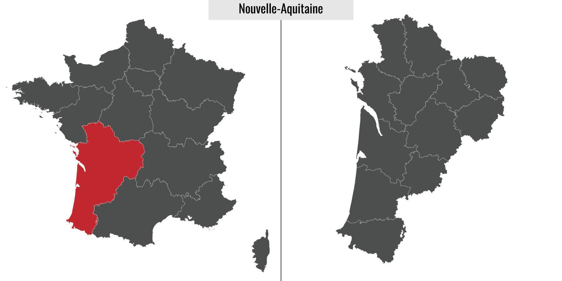 mapa región de Francia vector