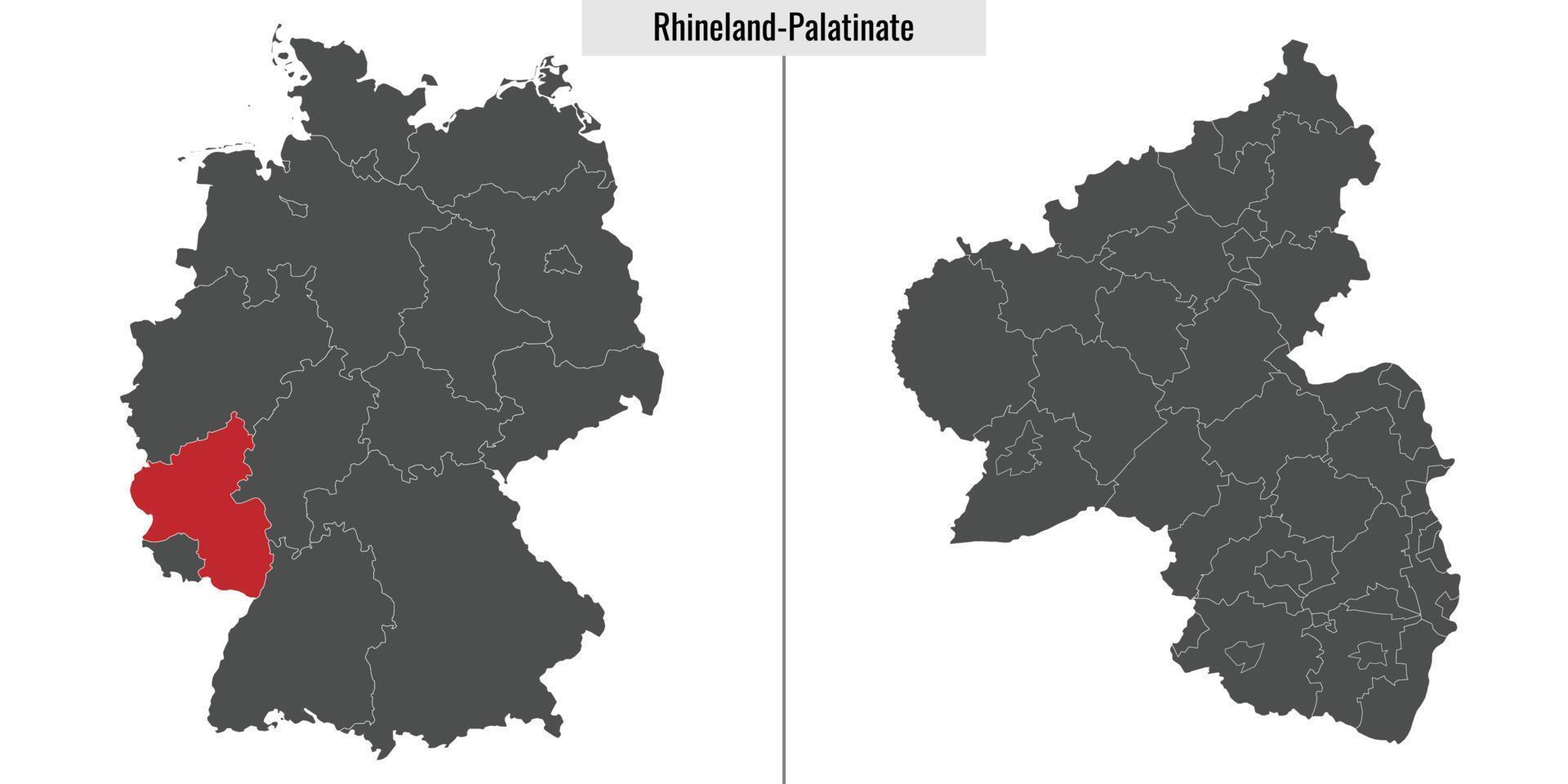 mapa estado de Alemania vector