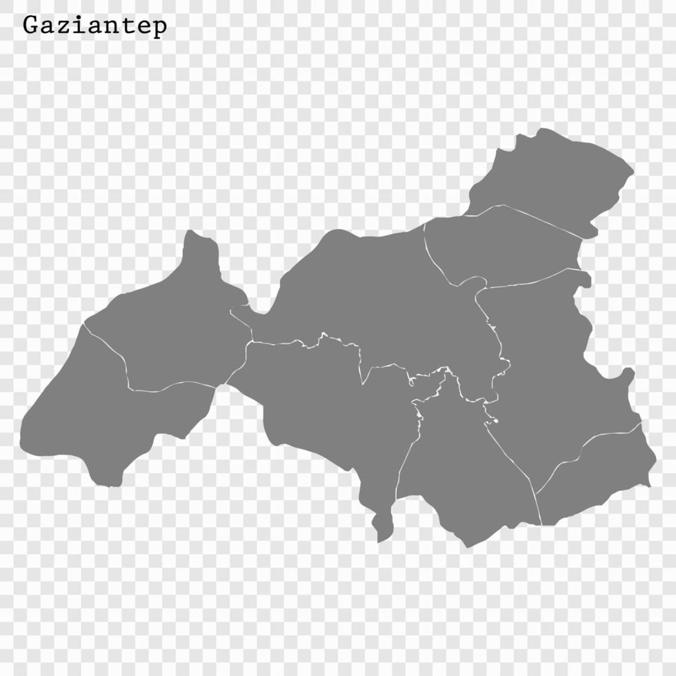 alto calidad mapa es un provincia de Turquía vector