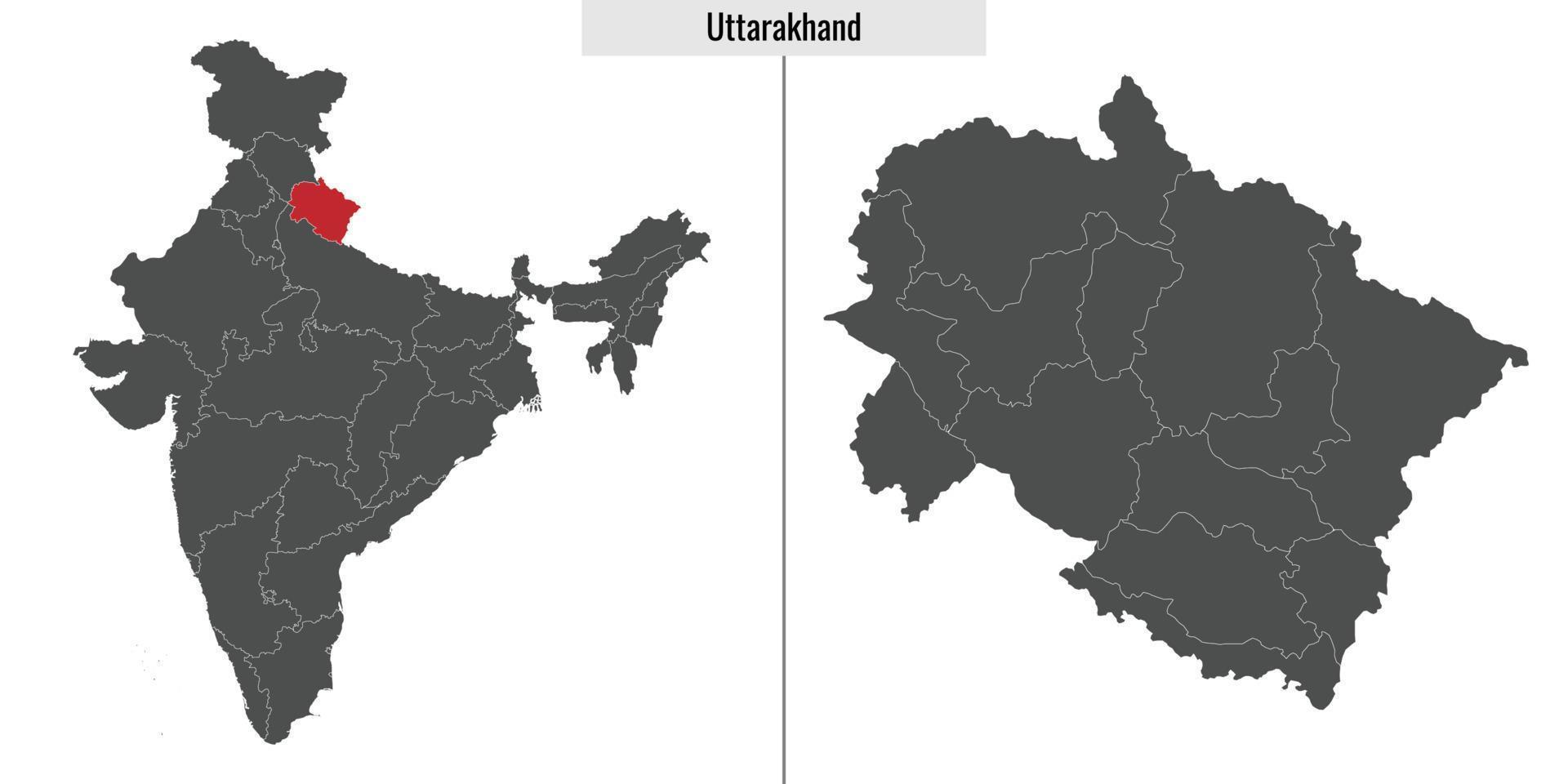 mapa estado de India vector