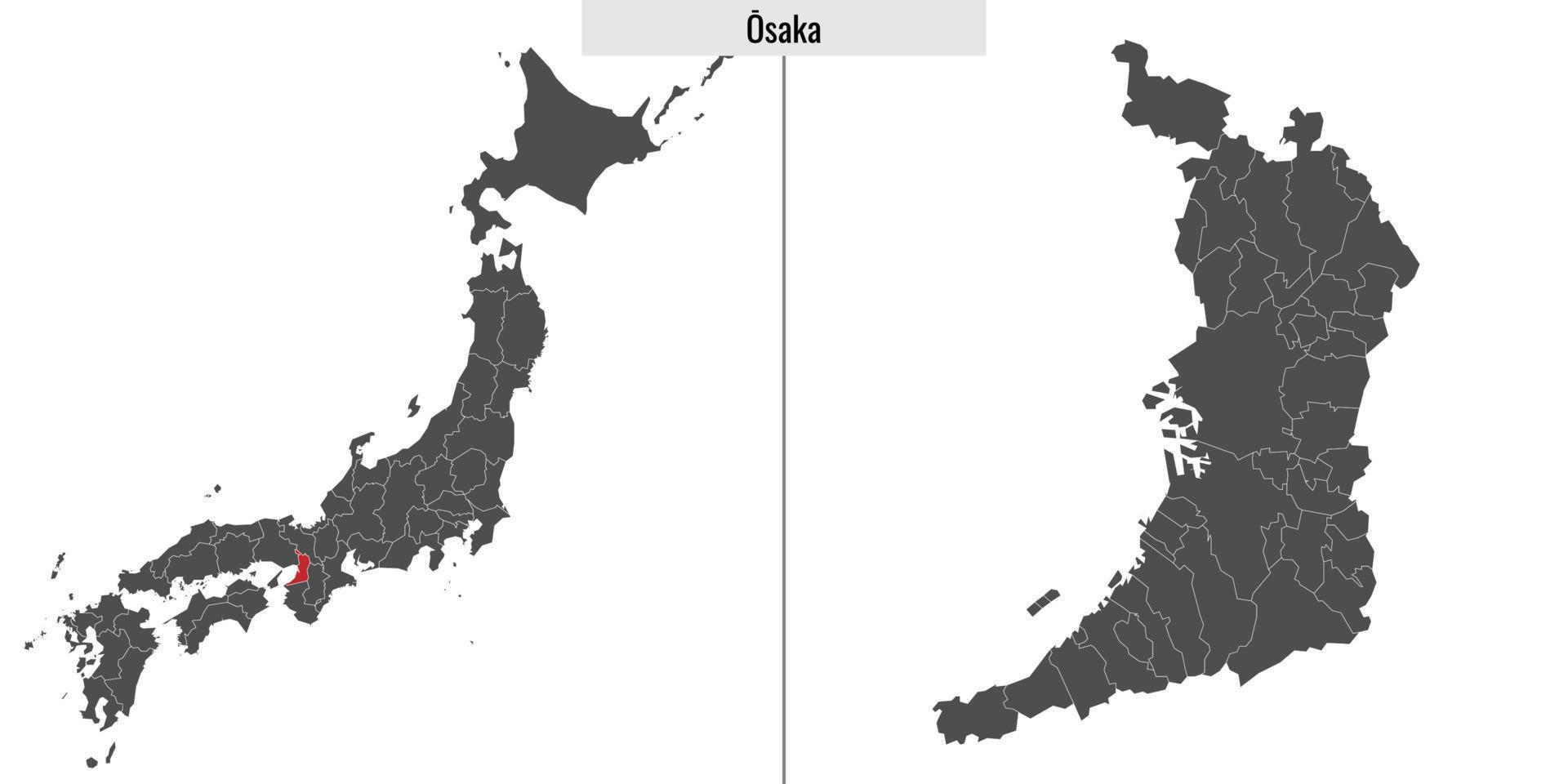 map prefecture of Japan vector