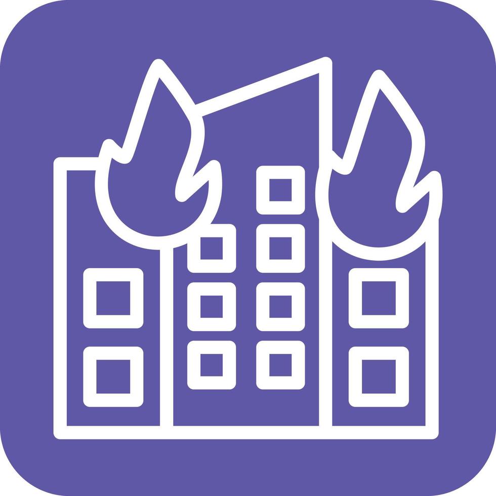 Building Fire Icon Vector Design