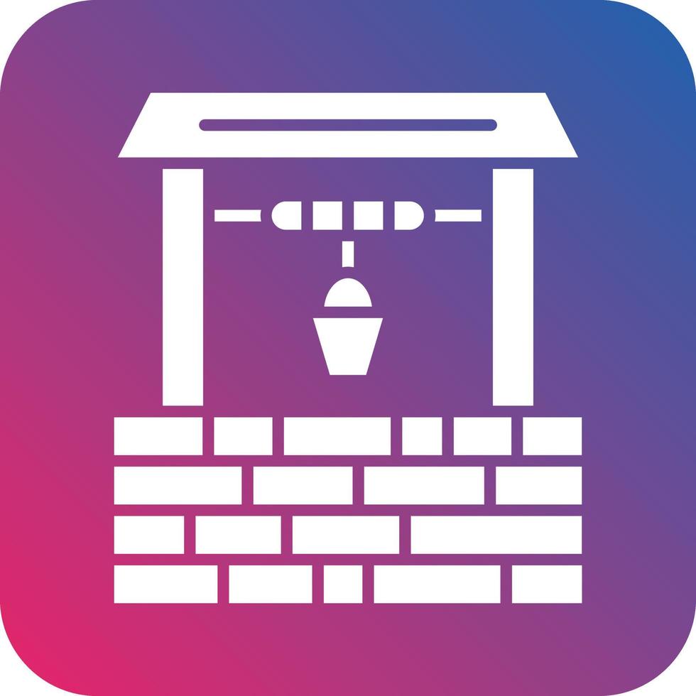 Water Well Icon Vector Design