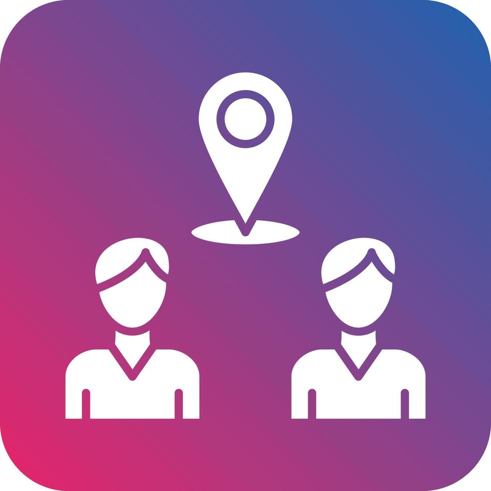 Meeting Point Icon Vector Design