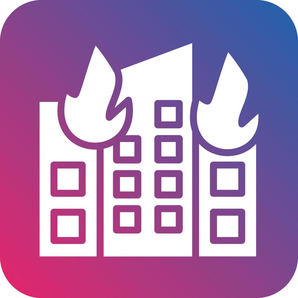 Building Fire Icon Vector Design
