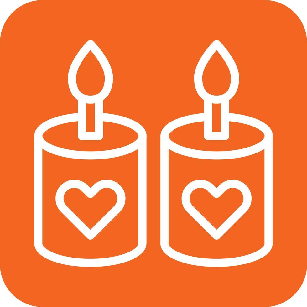 Wedding Candle Icon Vector Design