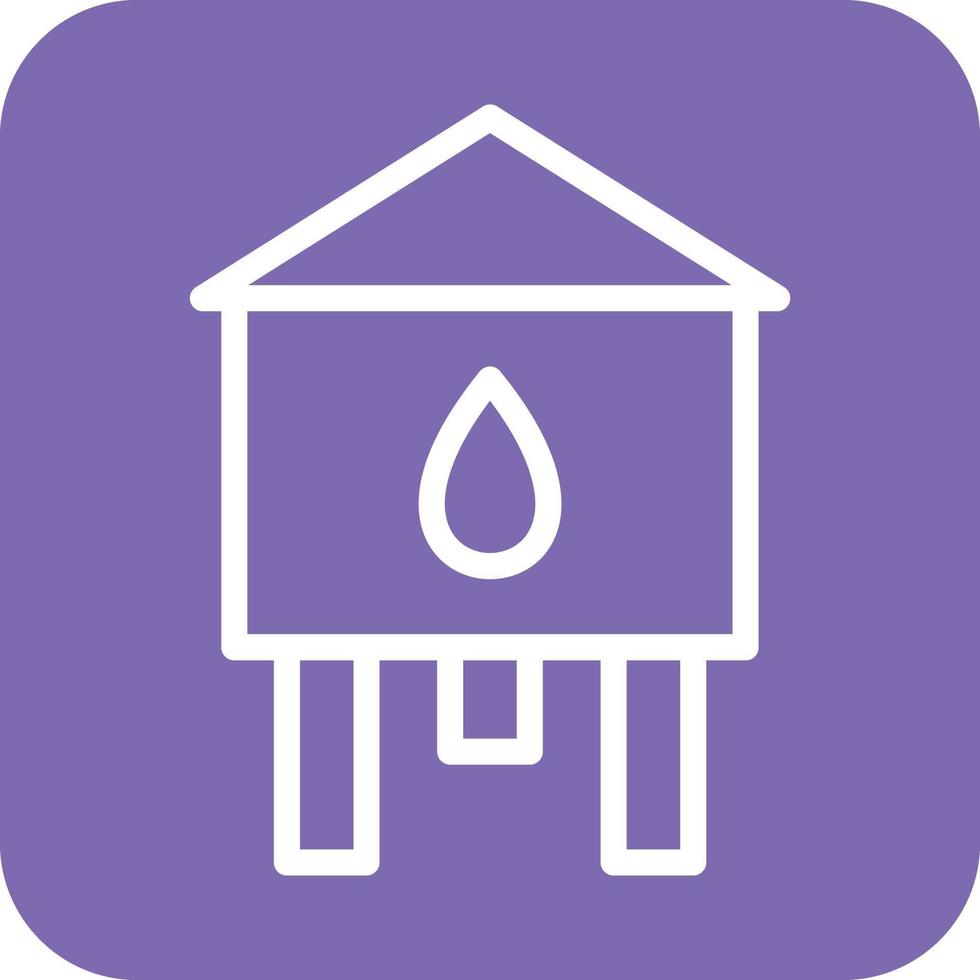 Water Tower Icon Vector Design