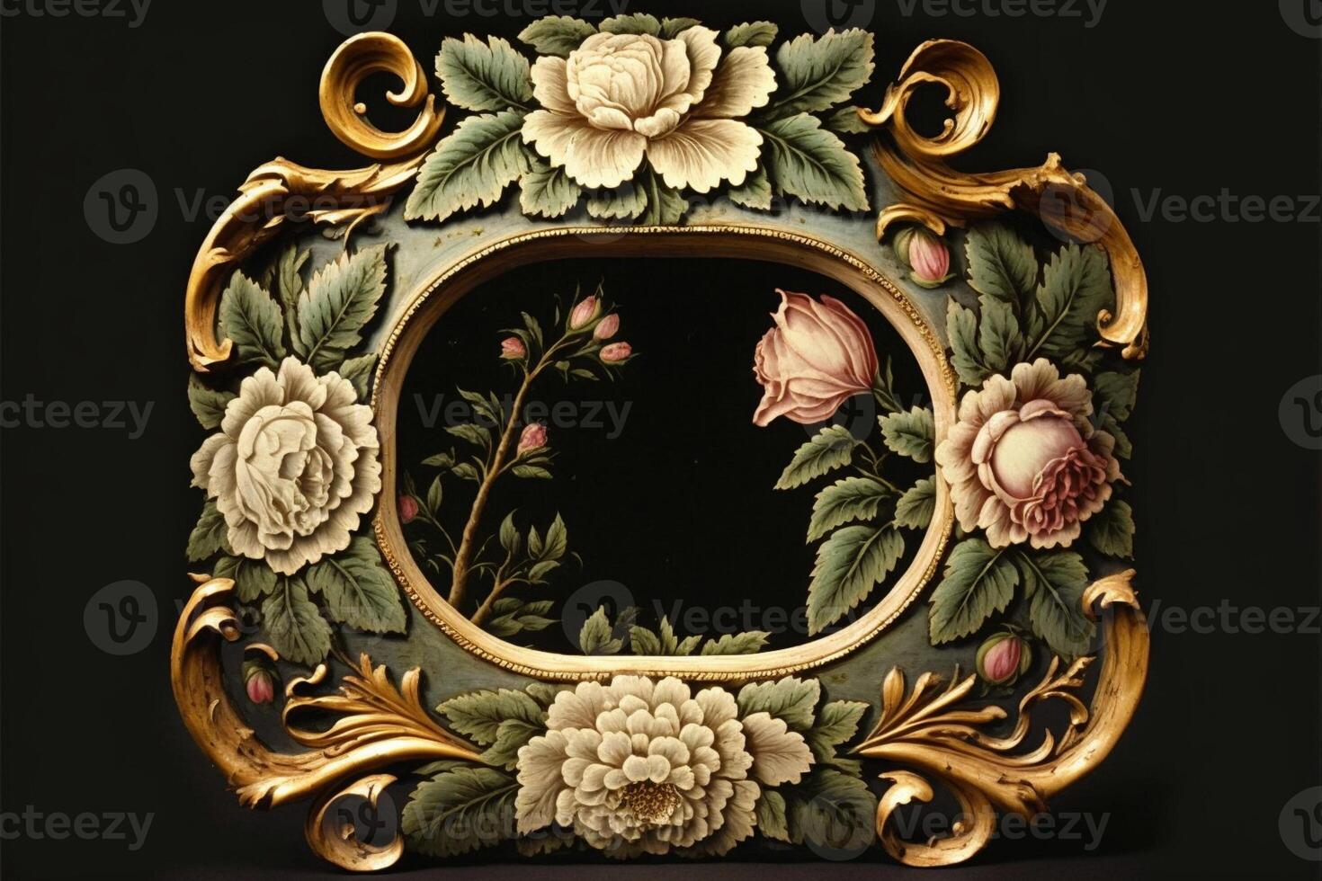 old masters floral frame. photo