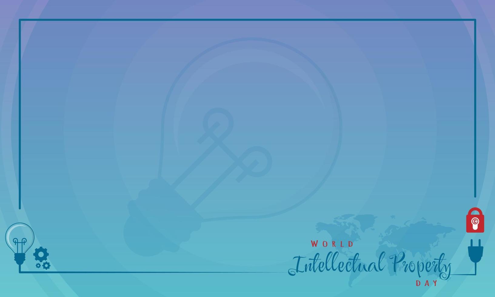 World Intellectual Property Day background with copy space area vector